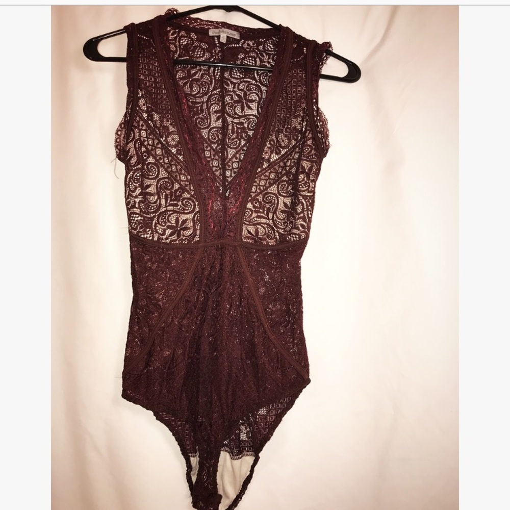 Maroon body suite